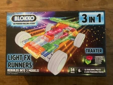 Blokko Led Powered Building System  Light Fx Runners 54 Pcs SEALED 3 in 1