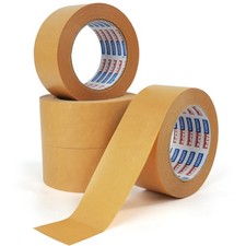 ADHES Kraft Tape, 2 Inch x 44 Yards, 4 Rolls Writable  Uncoated Heavy Duty T...