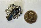 Vintage Silver Tone Aurora Borealis Open Leaf Work Earrings 13.6g — photo 3