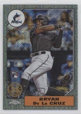2022 Update 1987 Topps Chrome Silver Pack Series Mojo Black Bryan De La Cruz tk9