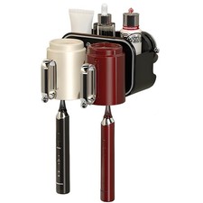 Wall Mounted Suction Toothbrush Holder with 2 Cups, Large Capacity Bathroom O...