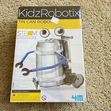 New/Sealed. Kidz Robotix 4M Tin Can Battery Robot STEAM POWERED KIDS
