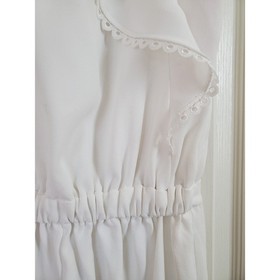 Monique Lhuillier Ivory Brady Eyelet Trim Ruffle Sleeve Bridal Jumpsuit NWT Sz 2