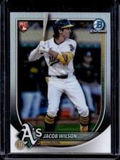 2025 Bowman Chrome Jacob Wilson Red RC Variation Rookie #1 Athletics