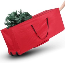 9FT Rolling Christmas Tree Storage Bag, 600D Oxford with Handles and Wheels
