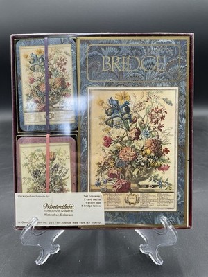 Vintage Caspari Bridge Ensemble Winterthur, DE Card Game With Cards & Score Pad