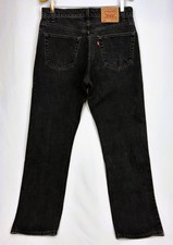 Vintage Levis 505 Black Denim Jeans Mens 34x32 Regular Straight Leg Canada 90s