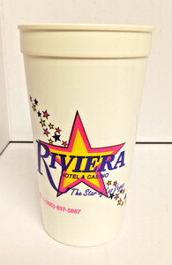 Riviera Casino Hotel Las Vegas Nevada 32oz Plastic Souvenir Cup