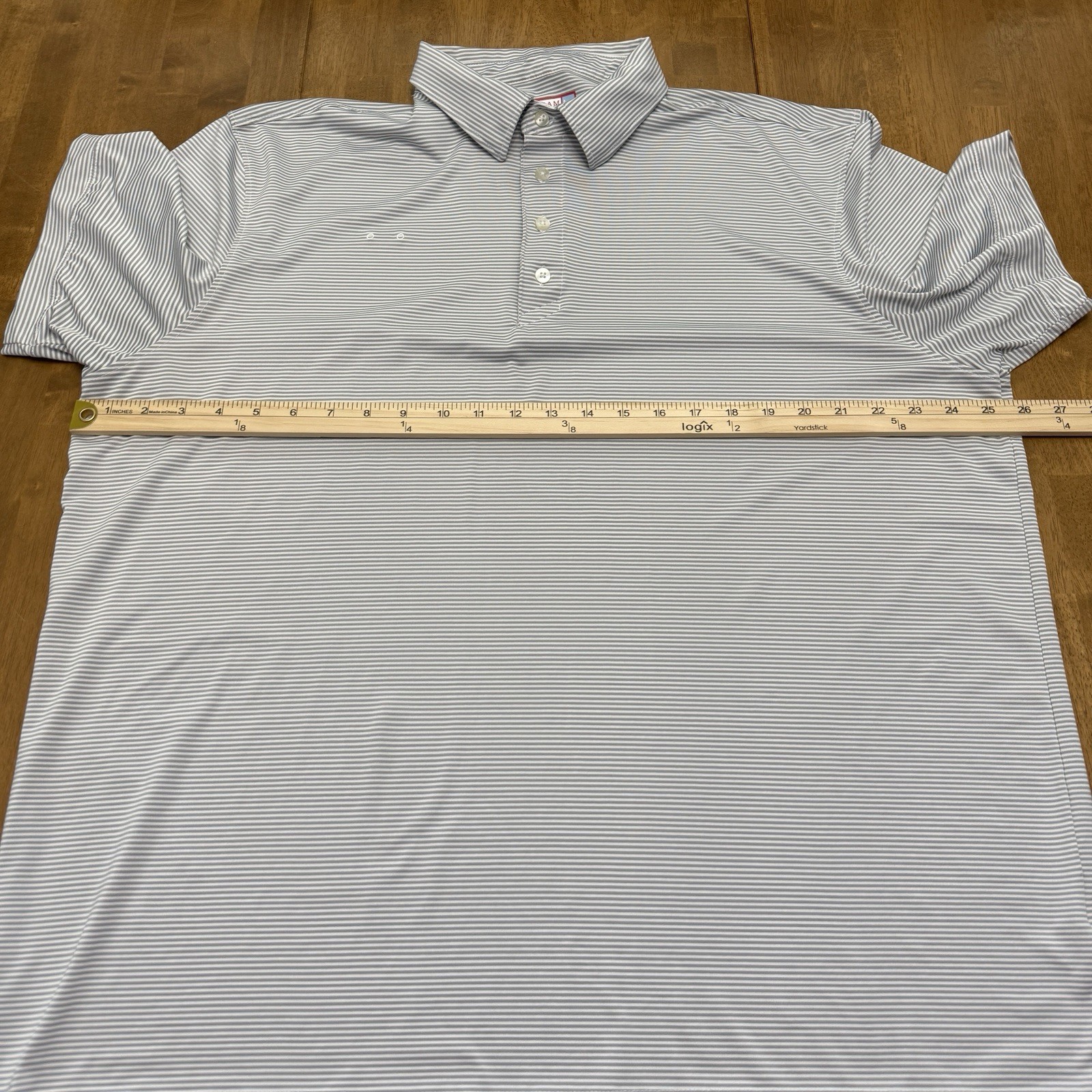 Oobe Chik Fil A polo men's XL hydrochill gray striped active performance uniform