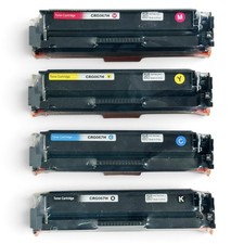 CRG-067H Toner Cartridge Set of 4 Black Cyan Magenta Yellow 067 Canon Compatible