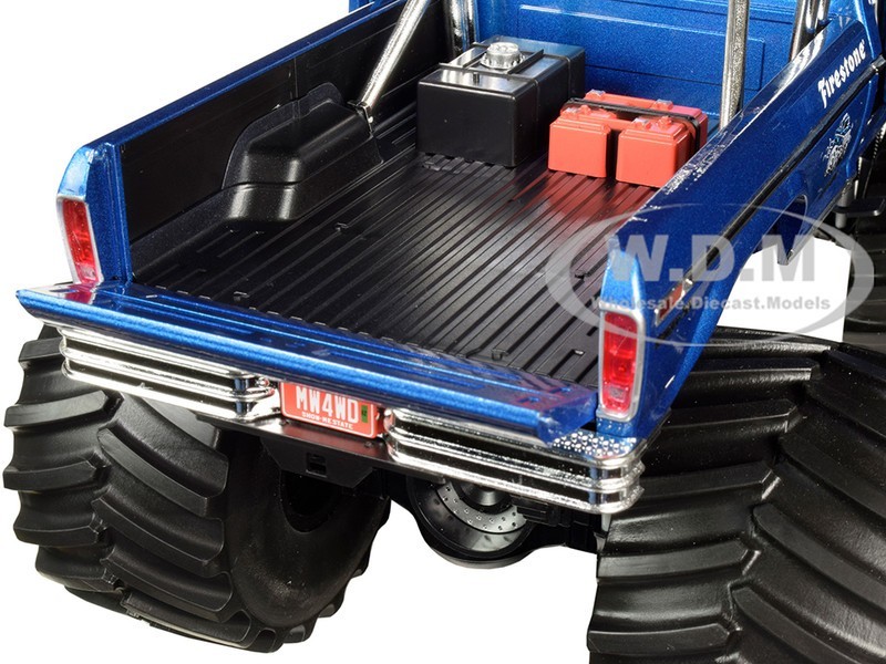1974 FORD F-250 MONSTER TRUCK "BIGFOOT #1" BLUE 66" TIRES 1/18 GREENLIGHT 13541