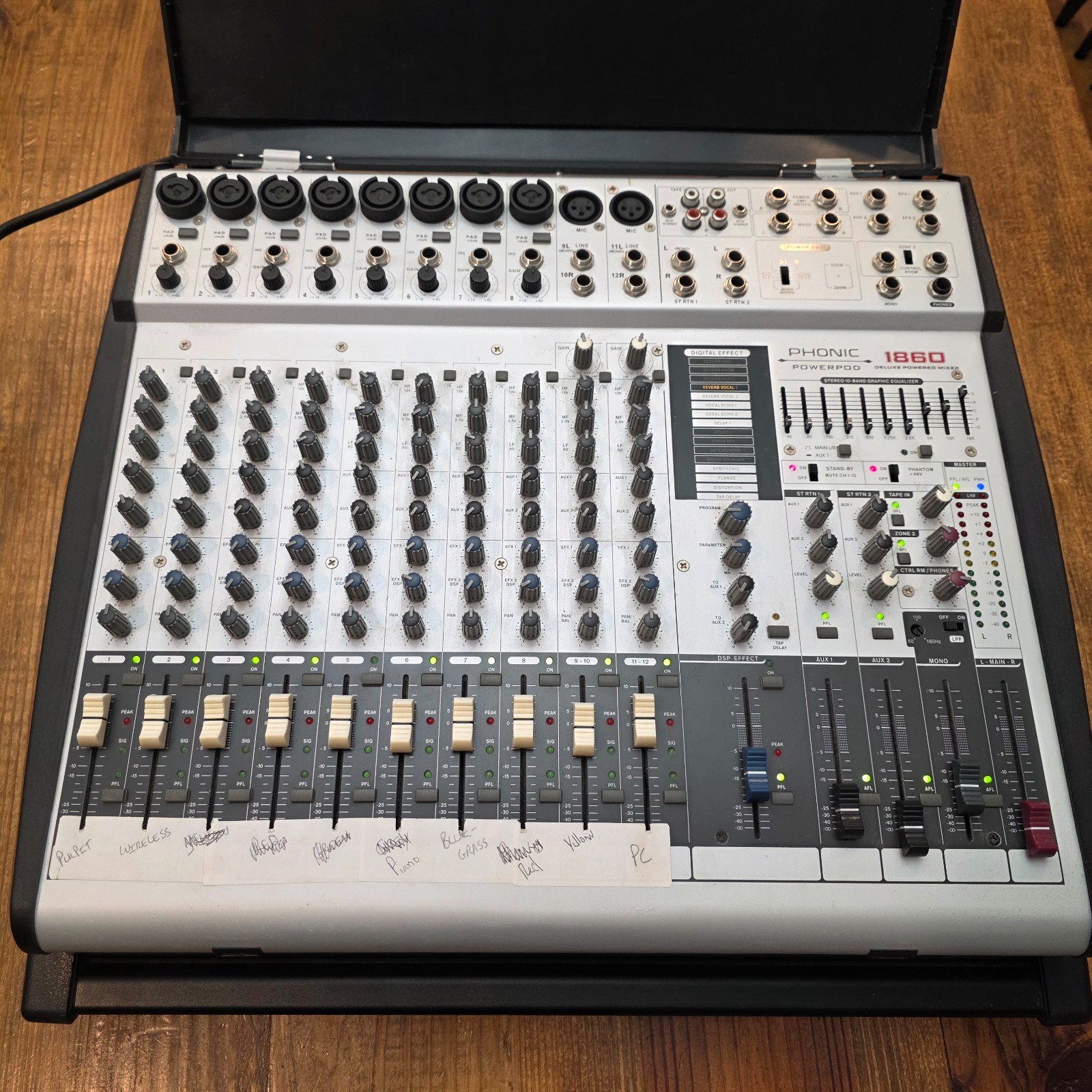 Phonic Powerpod 1860 Plus Powered Mixer 12 Channel Tested Works