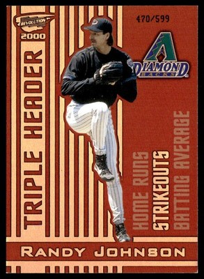 2000 Pacific Revolution Triple Header Gold Randy Johnson 470/599 #21