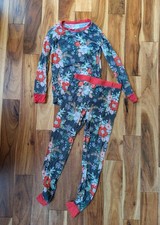 little sleepies poinsettia floral girls bamboo pajamas 7/8
