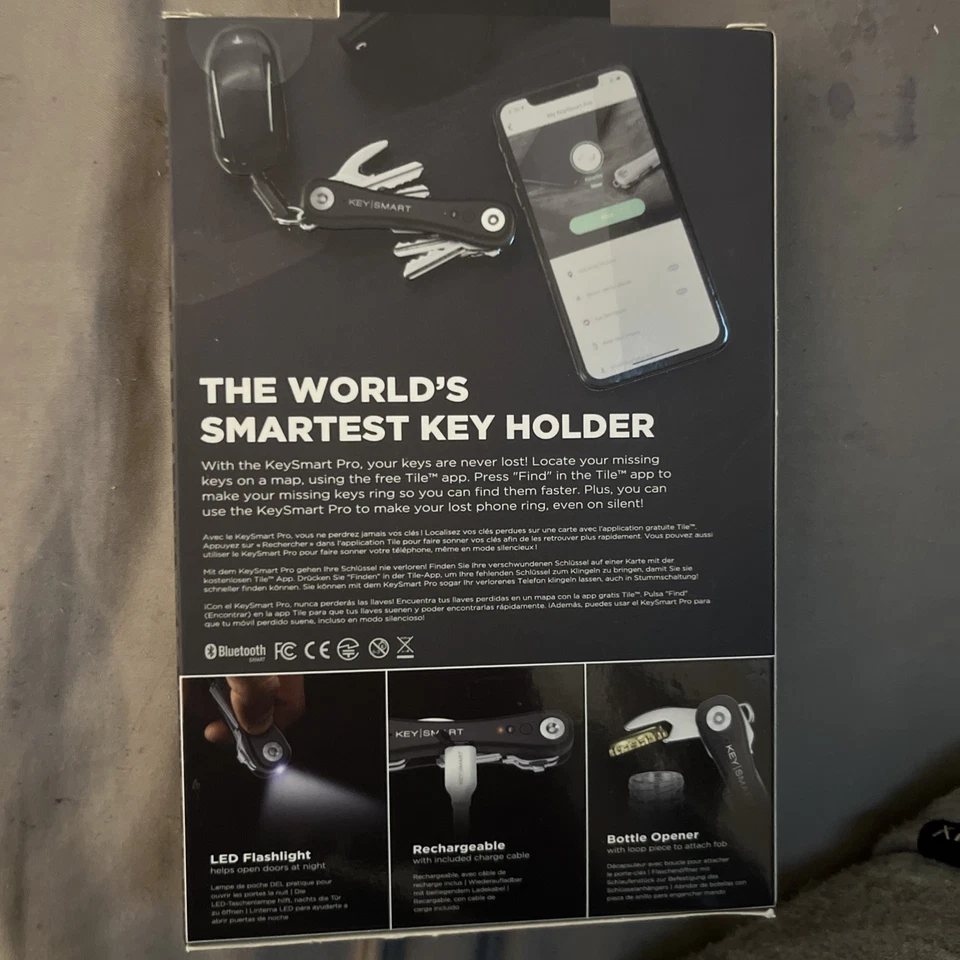 Porta-chaves KeySmart KS 411-BLK azulejo Smart Technology - Preto - Imagem 2 de 2