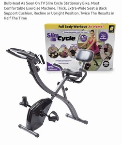 BulbHead As Seen On TV 2-in-1 Slim Cycle Stationary Bike