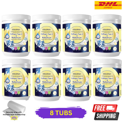 8 X ColloFlex Collagen Type II Colostrum Milk Powder 400g Zextra Sure Alt