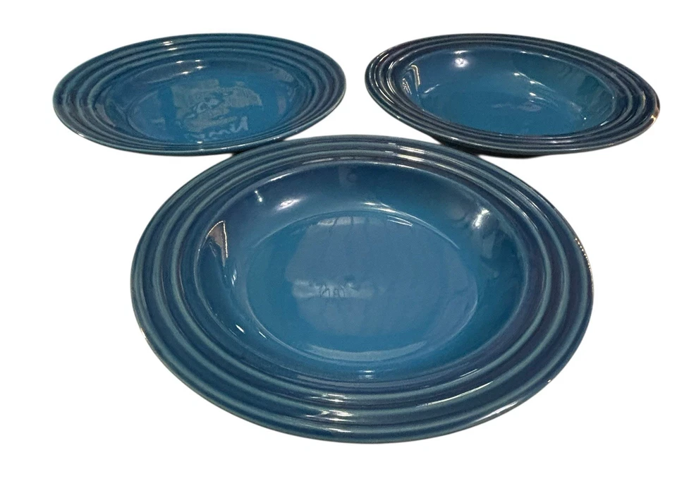 3 件套 LE CREUSET Coupe 意大利面碗蓝色石器 3 环大号 10 — 第 2/4 张图片