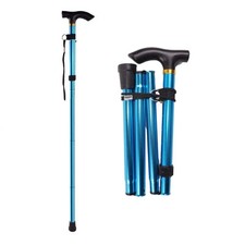 Collapsible Walking Cane for Women  Senior Men, Folding Lightweight BLUE