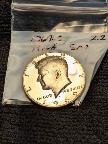 1969-S Proof Kennedy Half Dollar 40% Silver ** From Proof Set **