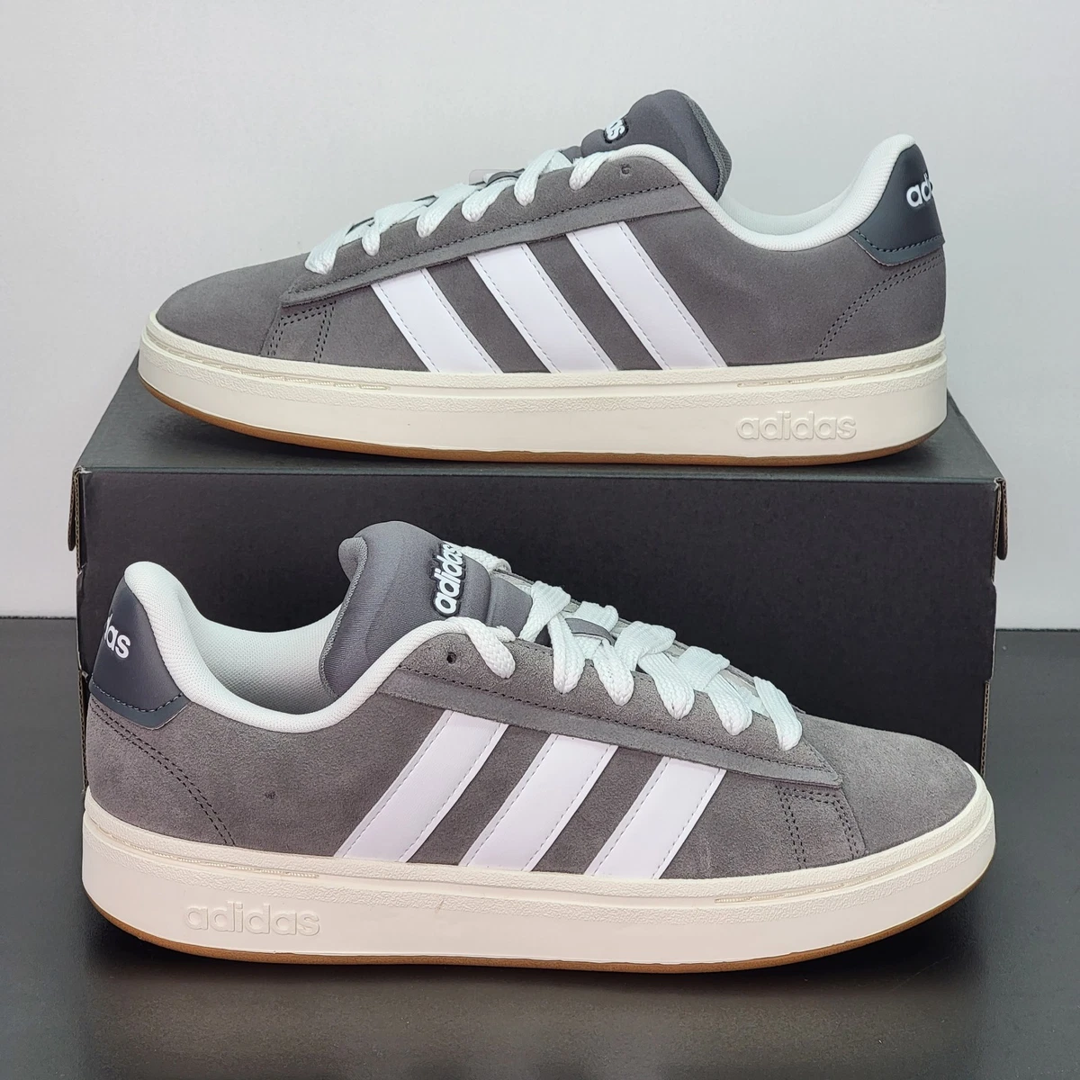 Adidas Grand Court Alpha Grey White Gum for sale | eBay