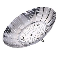 Adjustable Steam Vegetable Basket Folding Steamer Stainless Steel Tray Mesh Cook