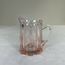 Vintage Tiara Pink Depression Glass Baby Nursery Rhyme Pitcher Baby Shower Decor