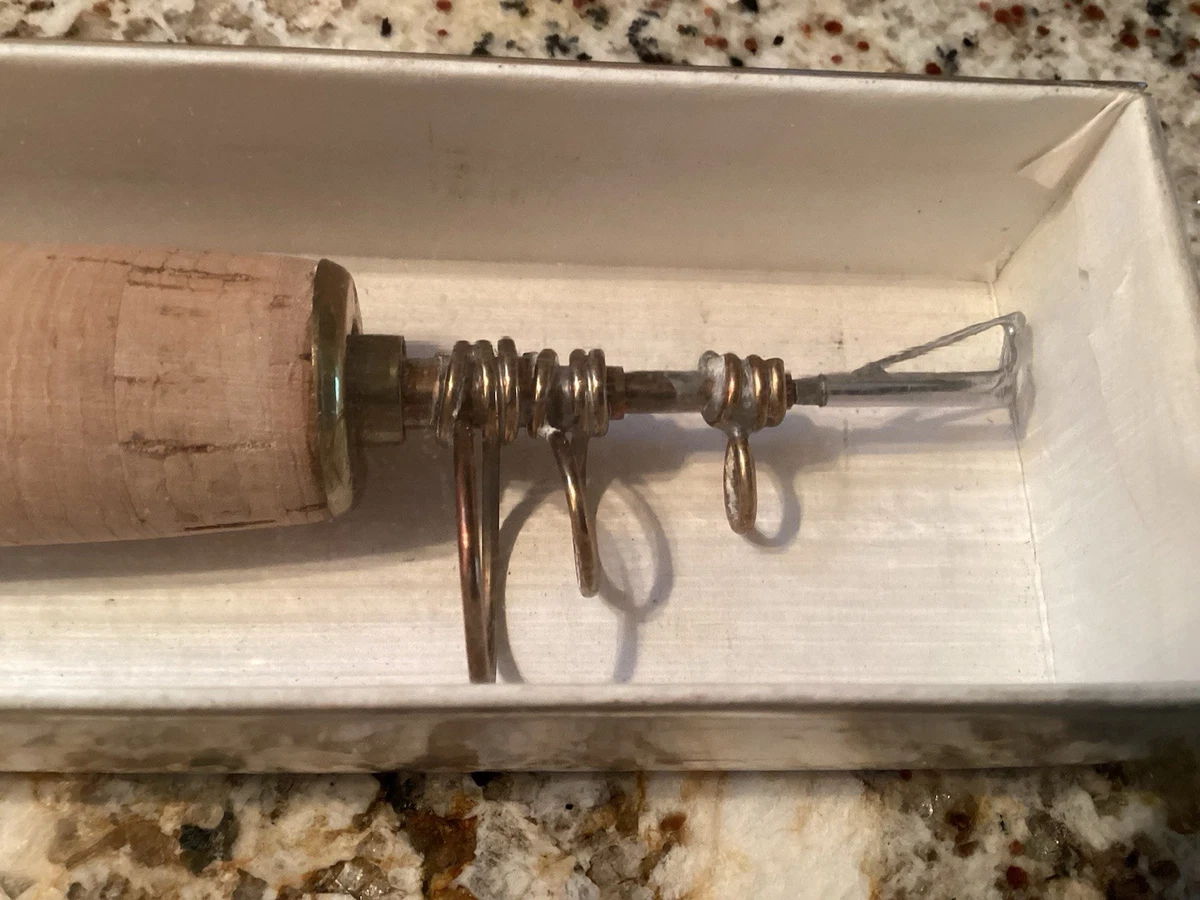Vintage Baker Manufacturing co. Mango de caña de pescar telescópica mango de corcho
