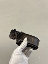 LOUIS VUITTON LV Initial Buckle Ceinture Monogram Men's Belt 110/44 FLAW AB59