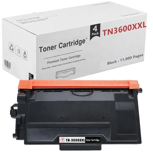 4 Toner TN3600XXL Fits For Brother HL-L6210DW HL-L6410DN HL-L6415DN MFC-L5710DN