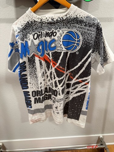 Vintage 90s NBA Orlando Magic AOP Graphic T-Shirt by Magic Johnson T's Kids XL