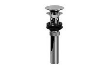 GRAFF Polished Nickel Push-Top Umbrella Pop-Up Drain with Overflow G-9956-PN - D