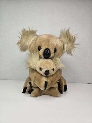 Vintage Conesco Chase 9'' Koala Bear Mom Hugger & Baby Plush Stuffed Animal