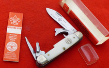 Ulster USA Official Boy Scouts White 3.75" Closed Camping Scout Camp Knife MIB
