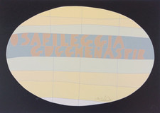 Ugo Nespolo | serigrafia a colori | 80's | Dialoghi Club