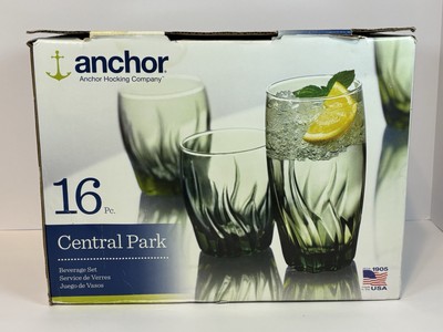 Anchor Hocking Central Park  Drinkware Set  8 -12oz, - 8 - 16  ozs