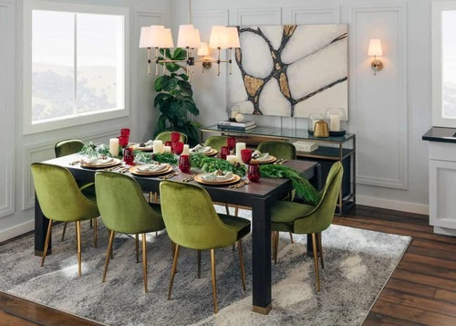 Uttermost 34352 Abstract In Gold And Black 60" x 42" Canvas Art - Hand Painted - Picture 5 of 6