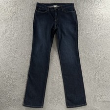 Duluth Trading Co Womens Jeans Blue Size 10/31 Mid Rise Tapered Cotton Blend