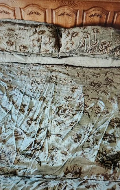 Juego de edredón Chris Madden azul floral mezcla de seda súper o de gran tamaño King Foto 2 de 4