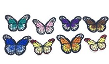 Butterfly Embroidered Patches Sew Applique Patches Set Of 8