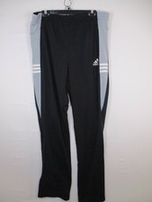 Adidas Large Elastic Waist Pull On Athletic Pants w/ Logo Zipped Cuff