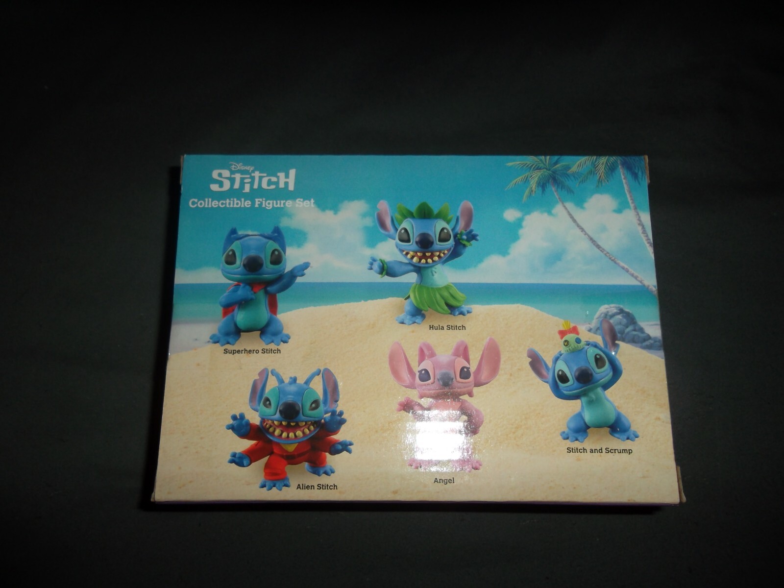 DISNEY STITCH 5 FIGURE COLLECTION SET 3 INCH ACTION FIGURES SUPERHERO SCRUMP NEW