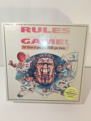 Rules of The Game Board Game For Those Who Think You Know Sports Trivia sealed