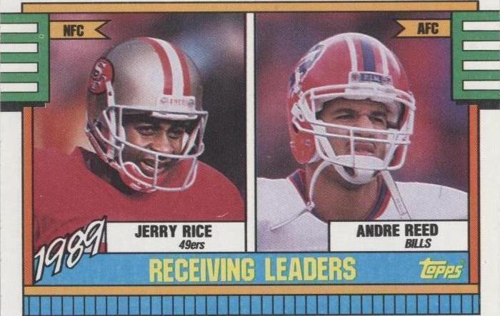 1990 Topps - Jerry Rice, Andre Reed #431 With Disclaimer Hashmarks at ...