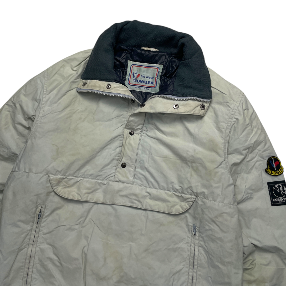 Vintage Moncler Goretex Half Zip Cagoule Puffer Jacket | eBay