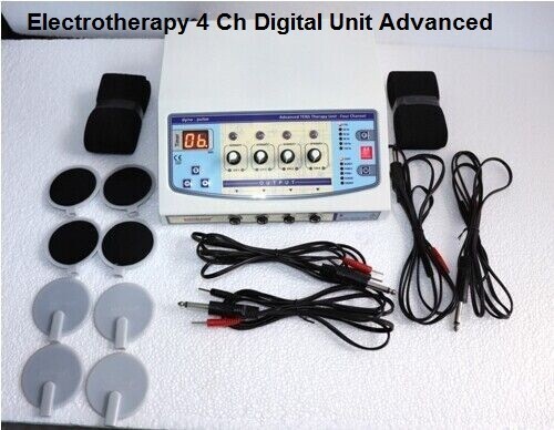 Home Use Prof. Electro.therapy 4 channel Machine Pulse Massager LED ...
