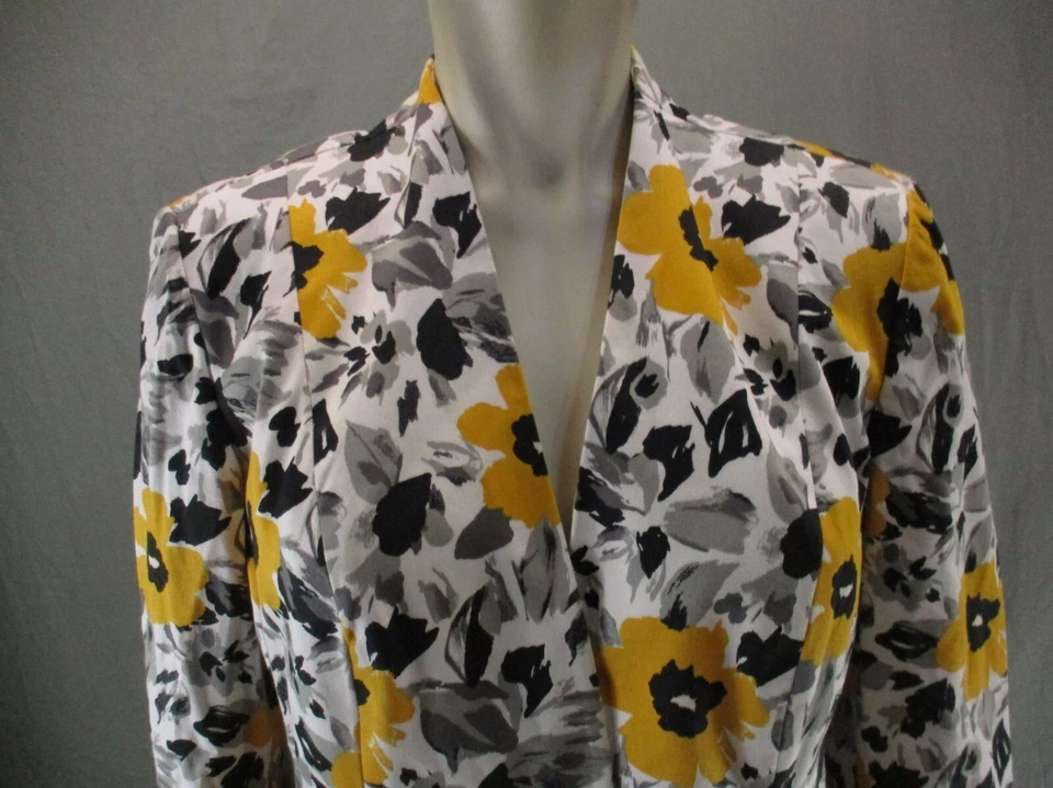 Blazer de un botón JONES WEAR talla 4 para mujer multicolor floral mezcla de algodón 874 Foto 2 de 4