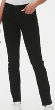 Gap Denim Stretch Mid Rise Classic Straight 5-pocket Black Denim NWT Jeans 6
