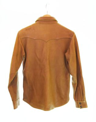 THE FLAT HEAD DEERSKIN Leather Shirt Jacket Brown 36 103MT-1514 | eBay