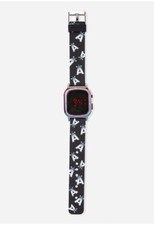 Justice Girls Unicorn Initial LED Touch Watch Silicone Light Up Adjustable Black